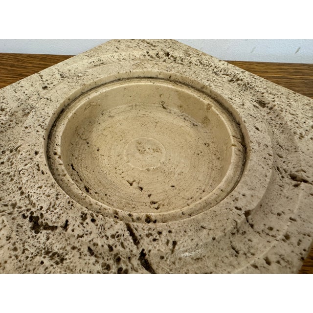 Vintage Square Travertine Dish, 1970s For Sale - Image 3 of 6