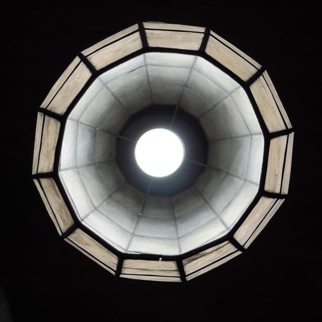 Vintage Capiz Shell Pendant Lamp, Italy, 1960s For Sale - Image 12 of 18