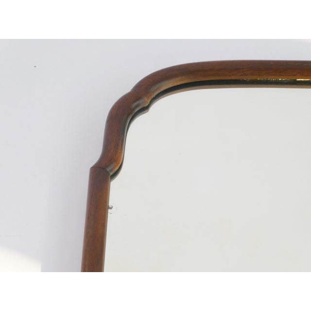 Antique Wooden Scalloped Wall Mirror, 1890s For Sale - Image 3 of 12