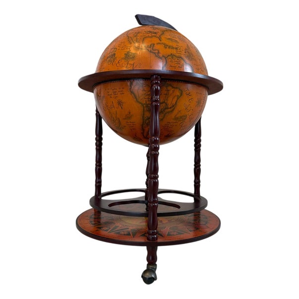 Vintage Globe Bar Cabinet, 1980s For Sale