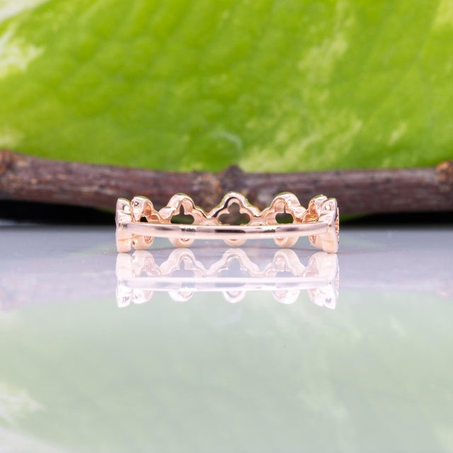Gold Natural Diamond Band in Solid 14k Gold | Earth-Mined Diamonds For Sale - Image 8 of 9