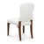 Transitional Bunny Williams Home Sienna Dining Chair in Mahogany with Cream Linen Upholstery For Sale - Image 3 of 8
