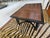 Chestnut Early 20 Th Century Stored Leaf Dinning Table. Expands to 105" Mahogany With Two Leafs' For Sale - Image 8 of 9