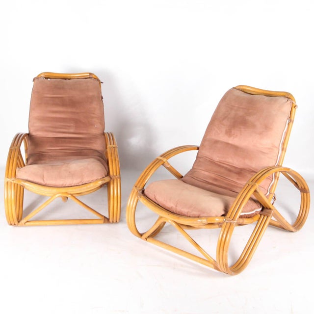 Set of Rattan Pretzel Armchairs, 1970s For Sale - Image 9 of 9
