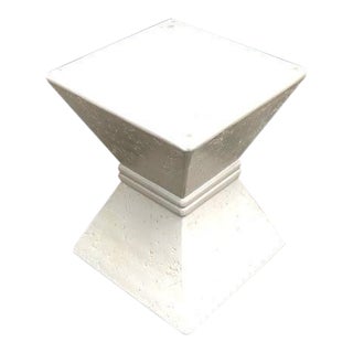 Postmodern Geometric Fiberglass Side Table For Sale