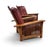 Stickley Stickley Spindle Reclining Leather Morris Chairs, a Pair For Sale - Image 4 of 18