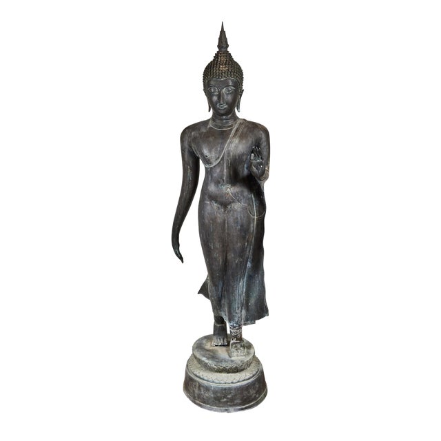 Life-Sized, Antique, Bronze, Thai Buddha For Sale