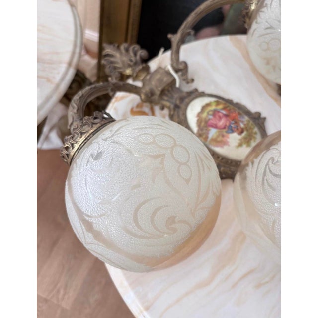 Vintage French Rococo Style Double-Arm Wall Sconces - Pair For Sale - Image 4 of 10