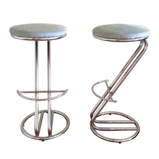 Art Deco Bar Stools - A Pair For Sale