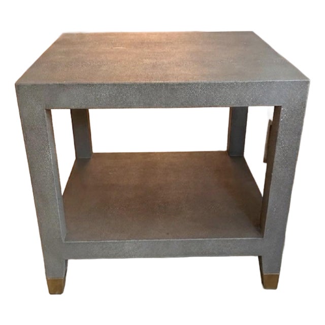 Rh - Graydon Shagreen Square Side Table For Sale