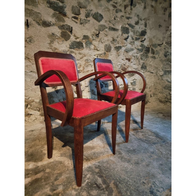 French Art Deco Beech Armchairs, 1930s, Set of 2 For Sale - Image 3 of 17