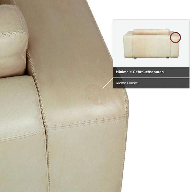 Leather Valentino Armchair in Cream Beige from Machalke For Sale - Image 12 of 18