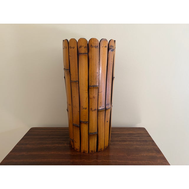1970s Bamboo Umbrella Stand in the Palm Beach Tradition For Sale - Image 12 of 12