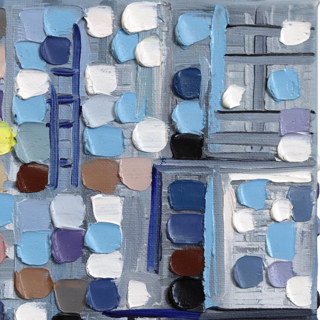 Between Streets - Original Abstract Textured Impasto Oil Painting on Canvas by Ekaterina Ermilkina For Sale - Image 4 of 8