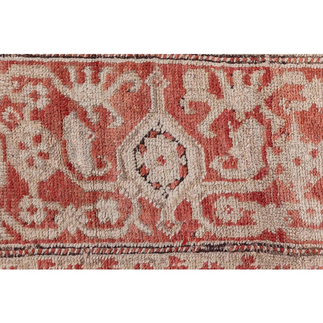 Beige Early 20th Century Turkish Oushak Rug For Sale - Image 8 of 10