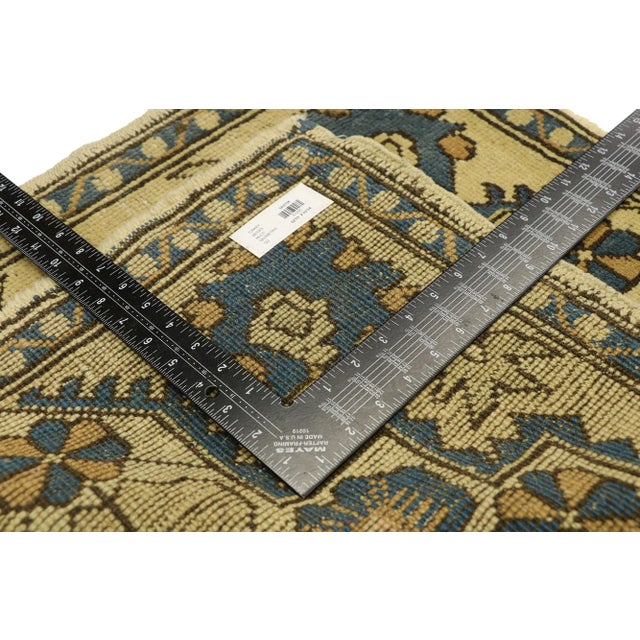 Mid 20th Century Vintage Turkish Oushak Yastik Rug - 02'03 X 02'04 For Sale - Image 5 of 7