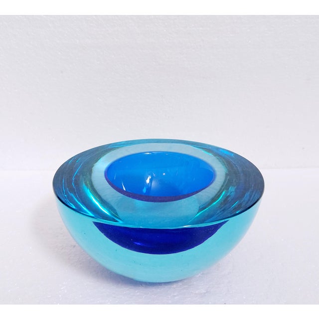 Sommerso Murano Glass Bowl attributed to Antonio Da Ros for Cenedese, Italy, 1960s For Sale - Image 6 of 15