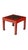 Wood Antique Chinese Red Painted Side Table With Inset Slate Stone Top For Sale - Image 7 of 11