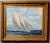 Yacht Oil Painting Sailing Off Bora Bora Louis Macouillard 1913-1987 Gilt Frame For Sale - Image 15 of 15