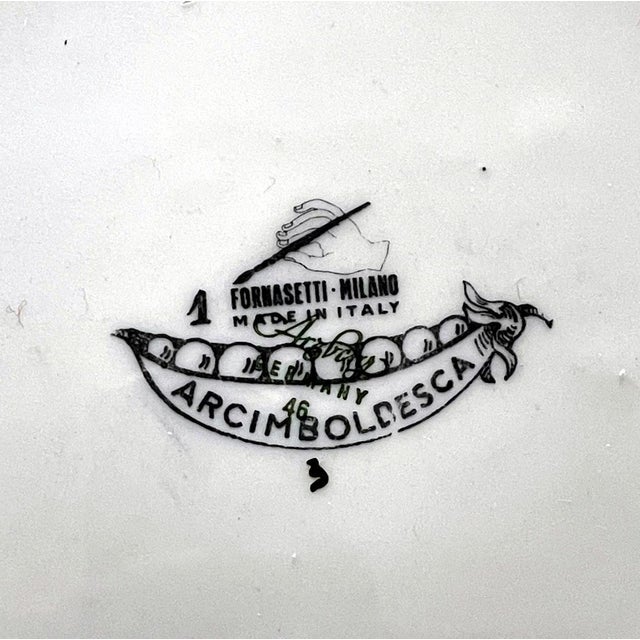 Ceramic Plate with Vegetable Face Fornasetti For Sale In Atlanta - Image 6 of 6