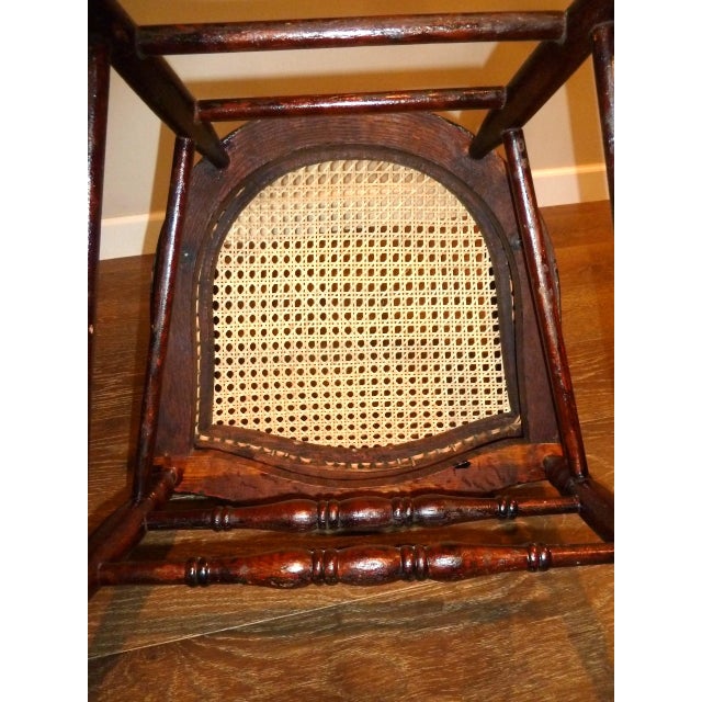 Firehouse Cane Tilting Armchair, Antique For Sale - Image 12 of 12
