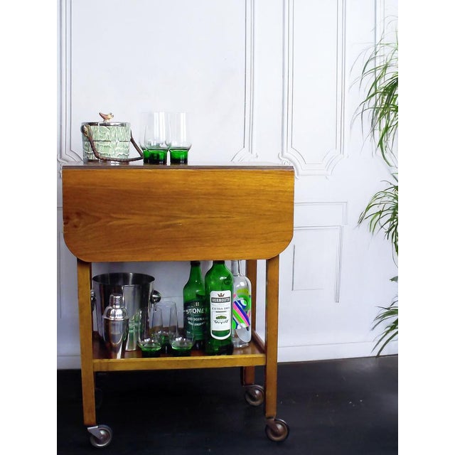 Mid-Century Modern Drop Leaf Trolley, 1950s For Sale - Image 4 of 12