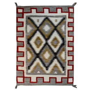 Bold Mid-20th Century Navajo Style Rug