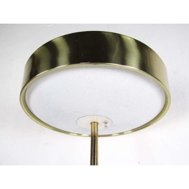 1970s Midcentury Floor Lamp With Brass and Walnut Trim For Sale - Image 5 of 13