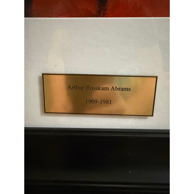 Vintage Abstract Oil on Paper by Listed Artist Arthur Rosskam Abrams For Sale - Image 4 of 6