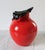 Vintage Red & Black Artisan Made Vase or Vessel For Sale - Image 4 of 8