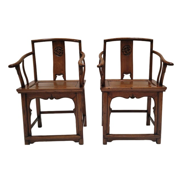 19th Century Pair of Wenyi Armchairs For Sale