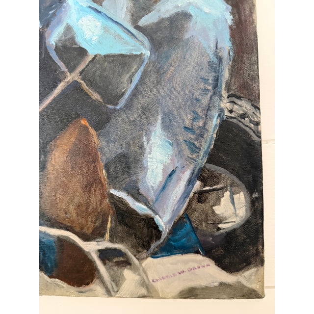 Figurative An Original 16" X 20" Figurative Painting Signed by Artist Marian "Chickie" Brown For Sale - Image 3 of 10