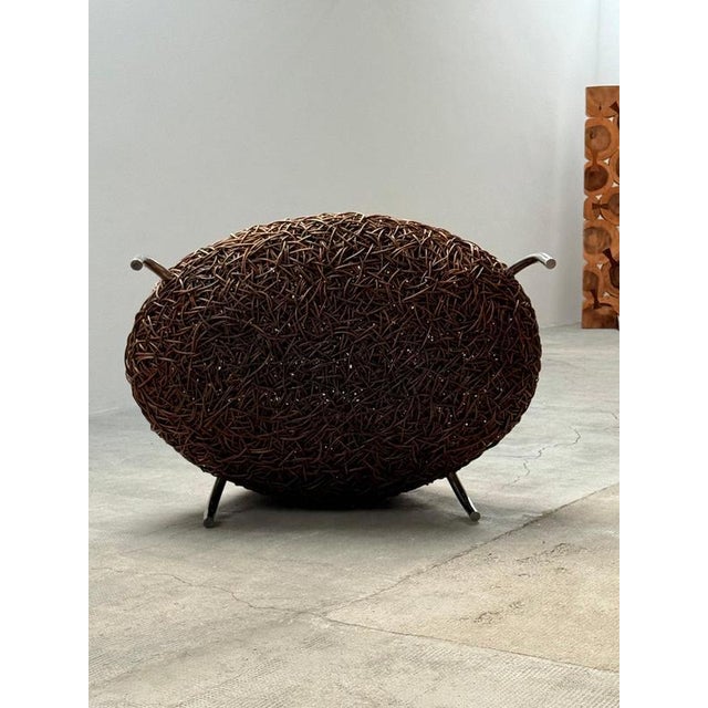 Rattan Wicker Nest Chair by Udom Udomsrianan & Planet 2001, Thailand, 2000s For Sale - Image 11 of 14