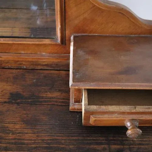 Louis Philippe Standing Mirror in Walnut For Sale - Image 3 of 7