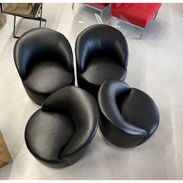 Contemporary J Robert Scott Barrel Swivel Chairs For Sale - Image 3 of 10