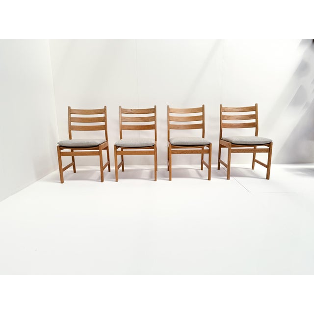 Oak Dining Chairs by Kurt Østervig for K.P. Møbler, 1960s, Set of 4 For Sale - Image 14 of 14
