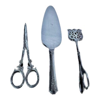 Vintage Silverplated Serveware Set For Sale