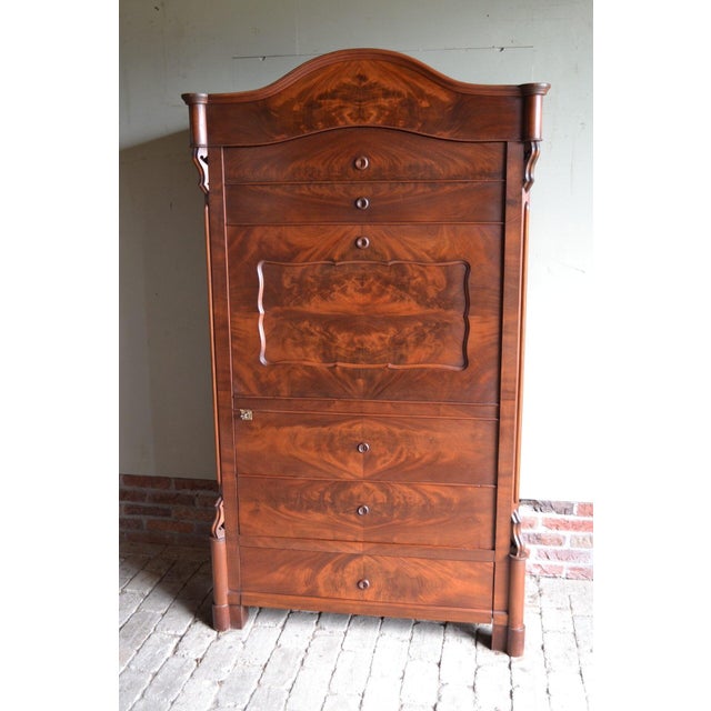Mahogany One-Door Secretary Cabinet For Sale - Image 9 of 9
