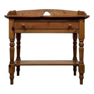 Antique English Pine Washstand, 1900s For Sale