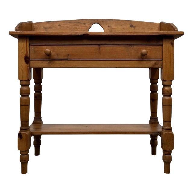 Antique English Pine Washstand, 1900s For Sale