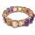 Bochic "Capri" Natural Ruby, Sapphire & Peridot Bracelet Set 18K Gold & Silver For Sale - Image 11 of 18