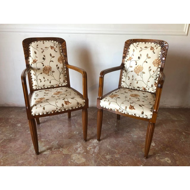 Set of Art Nouveau French Armchairs, 1910s For Sale - Image 3 of 18
