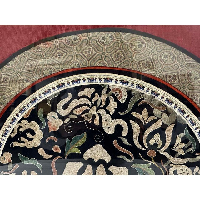 Asian Framed Antique Chinese Qing Dynasty Embroidery 24lp110 For Sale - Image 3 of 8