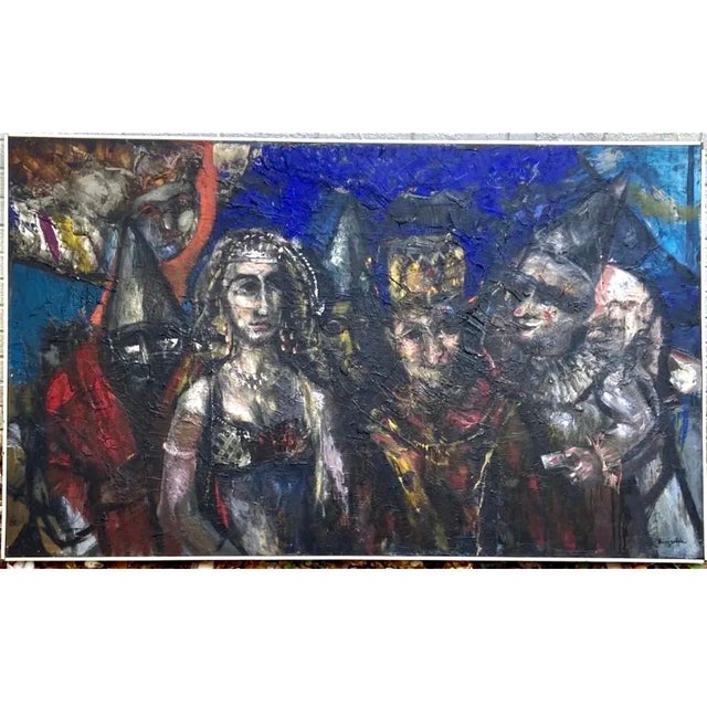 Jonah Kinigstein, Large Figurative Expressionist Oil Painting Rediscovered New York City Artist, c.1950's For Sale - Image 12 of 18