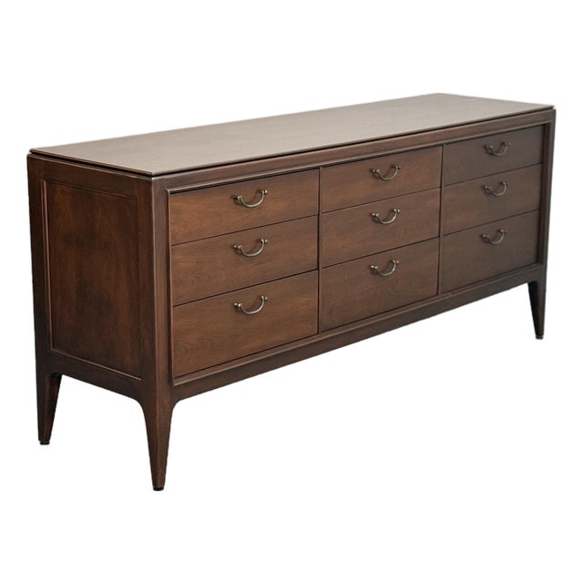 Mid Century Modern Walnut Dresser For Sale
