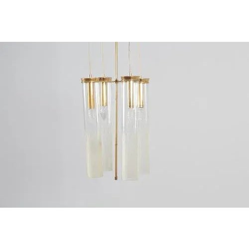 Mid-Century Modern Brass and Glass Suspension Lamp from Arredoluce Monza, Italy, 1960s For Sale - Image 3 of 18