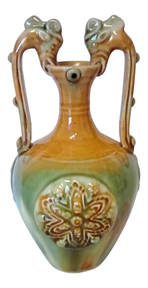 "1910's Antique German Nouveau Majolica Vase"