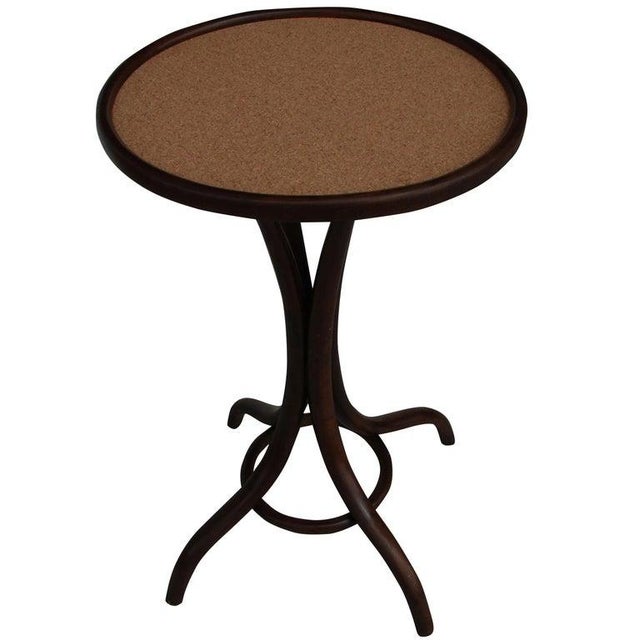 Early 20th Century Early Thonet Style Pedestal Table With Cork Top For Sale - Image 4 of 10