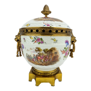 Large Samson Porcelain and Ormolu Covered Urn in the Meissen Style, Late 19th C