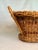 Wood Arts & Crafts Wicker Bentwood Beaded Double Handle Basket For Sale - Image 7 of 12